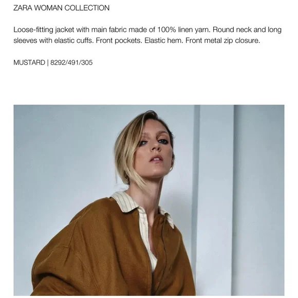 Zara Oversized linen Jacket - Picture 10 of 10